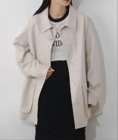 【Kastane】フェイクレザーシャツジャケット