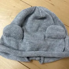 BeBe ベビー帽子 グレー くま耳