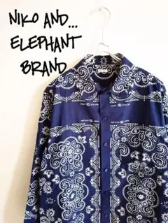 D221989 NIKO AND... ×ELEPHANT BRAND シャツ