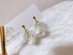 お花 イヤリング ハンドメイド
