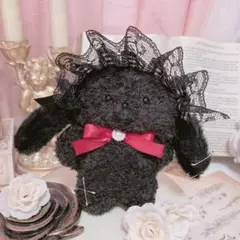 ぬいぐるみ ふわふわ黒うさちゃん ぬいぐるみ ᐢ. ̫ .ᐢ ♥