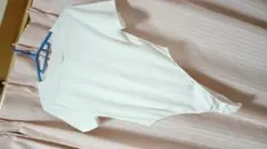ホワイト 半袖ボディスーツ XL
