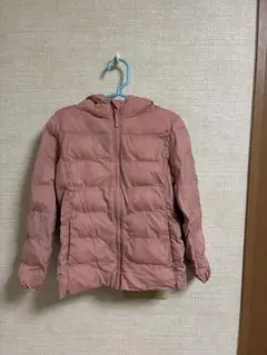 ピンク フード付き 中綿コート
