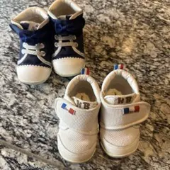 ミキハウスHot Biscuitsベビーシューズ 12.5 13センチ2足セット