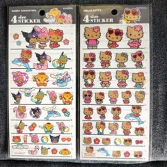 2枚セット！正規品 ハローキティ 日焼けキティ サンリオ ステッカー 4シート