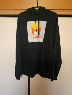 Nike フライドポテトプリント パーカー XXLサイズ ブラック