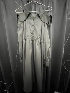 AnkRauga ブラックオフショルダー長袖ワンピース