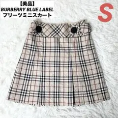 【美品】BURBERRY BLUE LABEL プリーツミニスカート タック