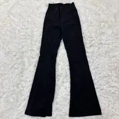 グレイル フレアパンツ ハイウエスト 黒 XS 脚長　美脚　細身　ストレッチ