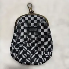 美品●AYANOKOJIあやの小路　市松柄チョークポーチ　がま口ポーチ