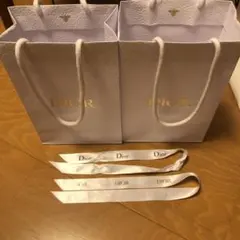 DIORショップ袋•リボン 2枚セット