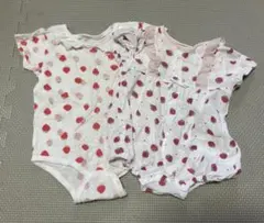 いちご柄 ロンパース セット
