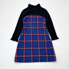 ブルーレーベルクレストブリッジ ニットワンピース 袖フリル
