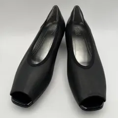 fitfit フィットフィット オープントゥ パンプス ブラック 黒 25cmのサムネイル