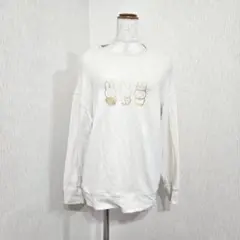 ユニクロ ミッフィー 長袖カットソー プルオーバー オフホワイト ルームウェアM