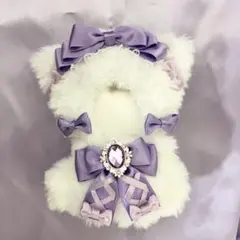 ぬい服 ねこ 紫 パープル ちびぐるみ 10cm