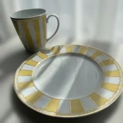 ノリタケ　カーニバル　イエロー　プレート&マグカップ