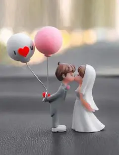 新郎新婦 ミニ フィギュア ケーキトッパー　小物　結婚式　ウェディング