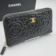 【レア品】CHANEL シャネル カメリア ココマーク キャビアスキン 財布