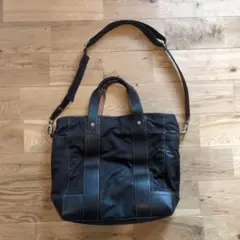 COACH ショルダーバッグ　オールドコーチ　ブラック　本革　レザーナイロン