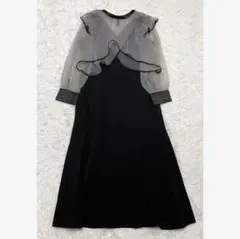 訳あり★お値打ち★RUIRUE BOUTIQUE コンビワンピース　2Ｌ