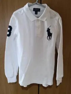 【120cm】Polo Ralph Lauren 長袖ポロシャツ 6号 ホワイト
