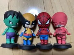 Marvel、ハルク、ウルヴァリン、スパイダーマン、デアデビル、キューピー風