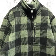 THE NORTH FACE ハーフジップチェックフリースM
