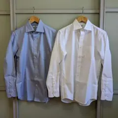 新品 UNIQLO スリムフィット 長袖シャツ 2色セット M