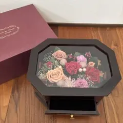 プリザーブドフラワーアレンジ　アクセサリーボックス　オルゴール付き　DENPO