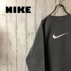 激レア ナイキ 刺繍ビッグロゴ スウォッシュ スウェット トレーナー