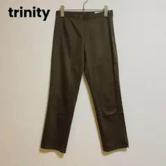 st477 trinity ストレッチパンツ カジュアル 伸縮性あり艶感ブラウンのサムネイル