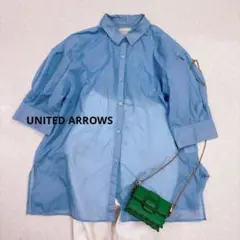 UNITED ARROWS✨UWSC ドルマン ギャザーシャツ 水色 UNITED ARROWS 