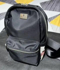 ☆美品☆【BLACK LABEL】 メンズ ボディバッグ CBチェック ブラック ナイロンコンビカルゼシャドークレストブリッジチェックビジネスボディ