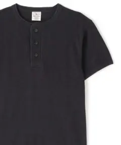AVIREX ヘンリーネック 半袖 Tシャツ ダークグレーのサムネイル