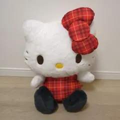 ハローキティ チェック×チェック　リボンドールGJ ぬいぐるみ