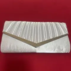 シルバー　クラッチバッグ　パーティーバッグ