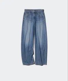 UNIQLO バギーカーブジーンズ　ブルー