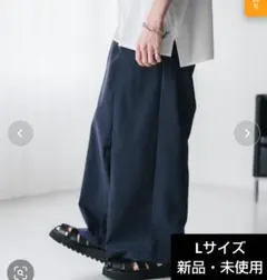 ネイビー スラックス ワイドパンツのサムネイル