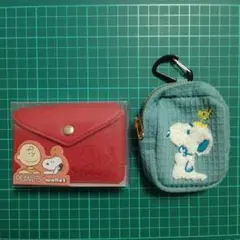 PEANUTS SNOOPY wallet カラビナ付きポーチ