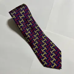 HERMES エルメス シルクネクタイ 幾何学柄 521LA R471
