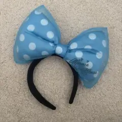 ディズニー　ミニー　水玉リボンカチューシャ