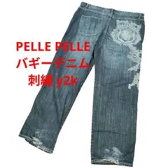 極太 PELLE PELLE ペレペレ 刺繍 42 バギーデニム y2kのサムネイル
