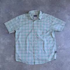 Patagonia パタゴニア チェック柄 半袖 ポリコットンシャツ M