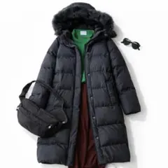 2022アーバンリサーチ ラビットフードストレッチロングダウン　ブラックF