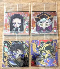 鬼滅の刃ディフォルメシールウエハース14　胡蝶しのぶ　カナエ　童磨　4枚セット