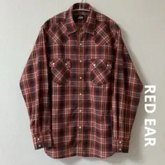 1回着用のみRED EARレッドイヤー　チェックウエスタンシャツ