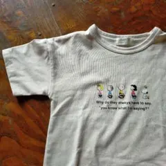 Right-on　スヌーピー　PEANUTS　Tシャツ　半袖　ベージュ 105