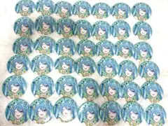 楽天コレクション 鏡音リン レン Ｅ賞 グリッター缶バッジ 初音ミク42点