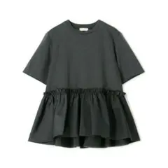 ballsey ジャージーコンビペプラムプルオーバー　グレー　美品のサムネイル